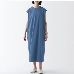MIJI Navy Indigo Hemp Maxi Dress